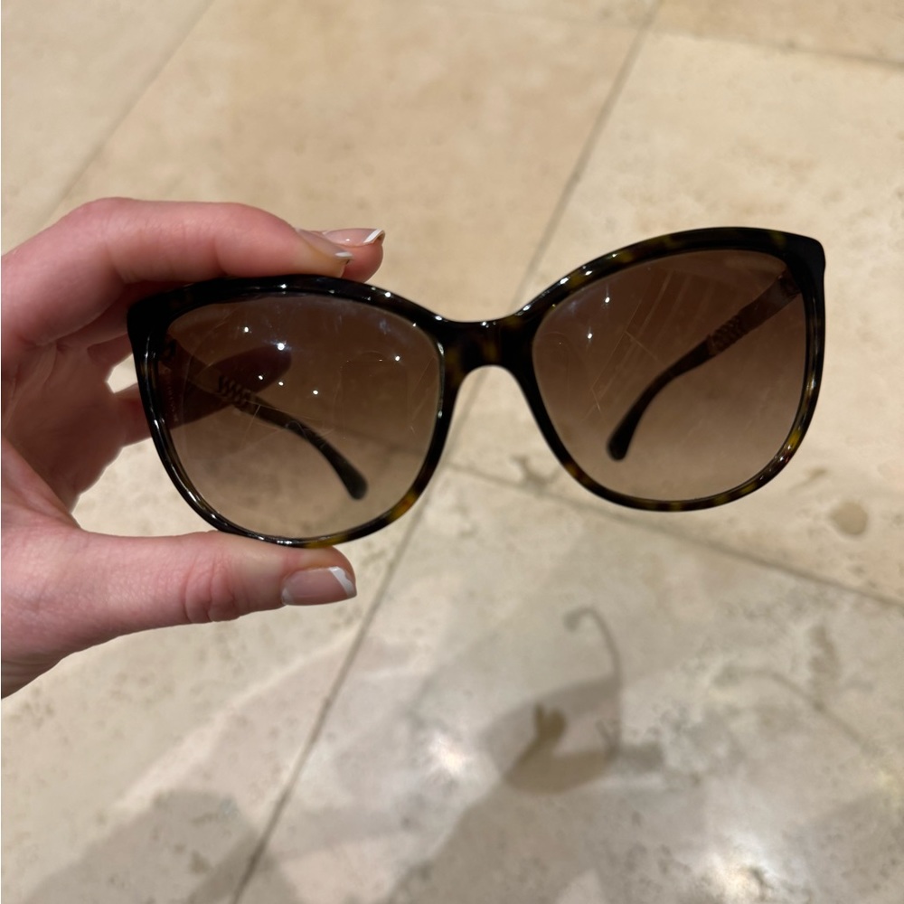 Chanel gold chain sunglasses